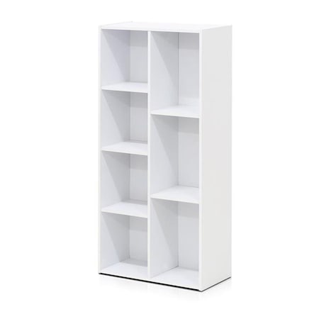 Furinno Furinno 11048WH 7-Cube Reversible Open Shelf; White 11048WH